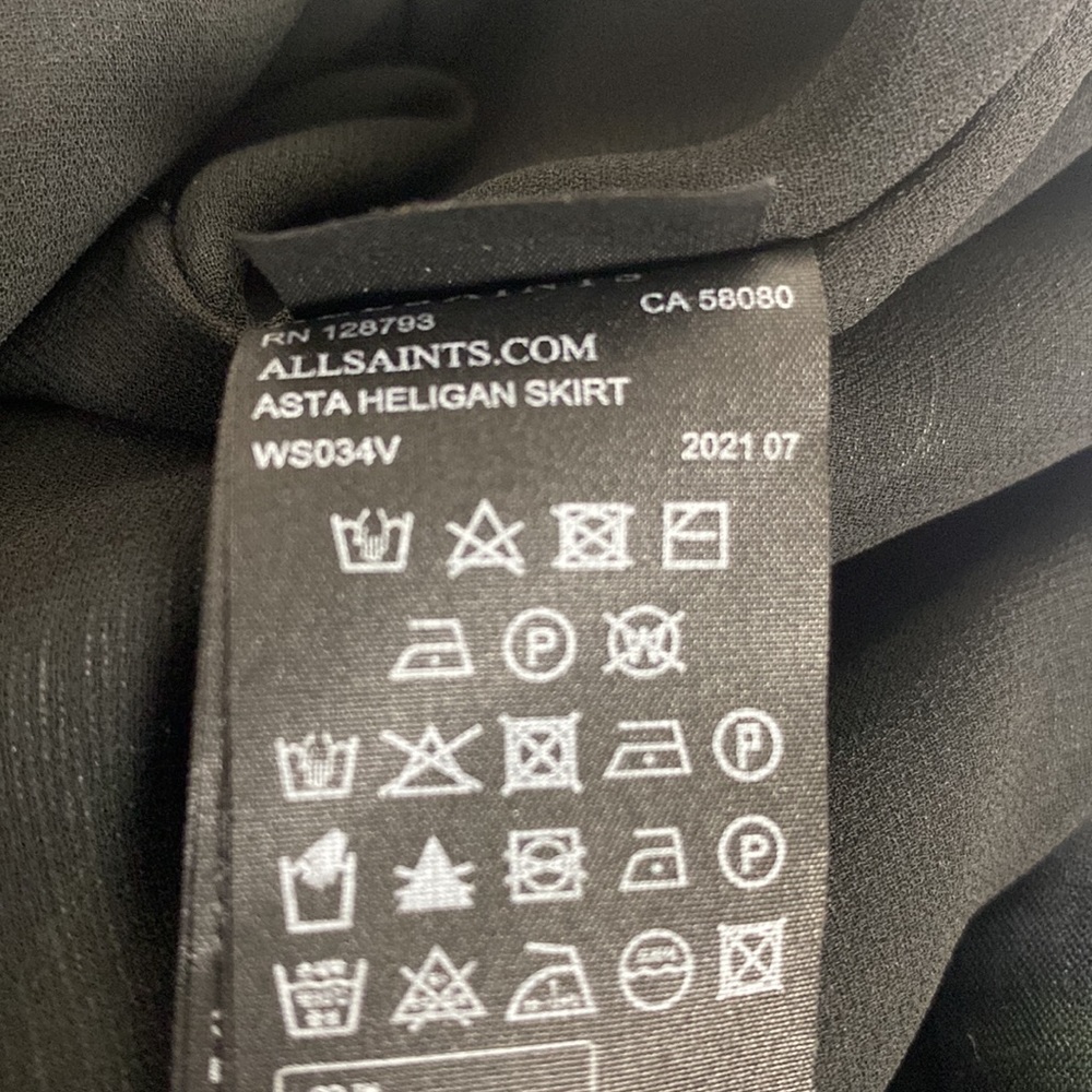 AllSaints Asta Heligan Linen Blend Skirt - Picture 10 of 12